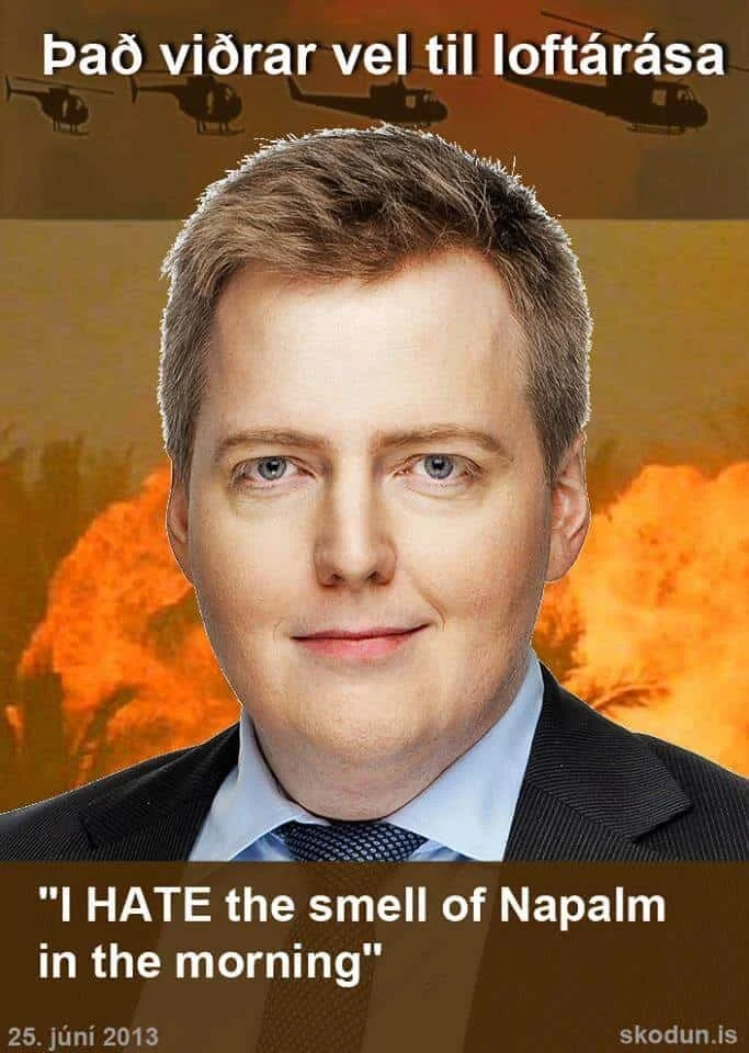 Sigmundur Davíð - loftárásir