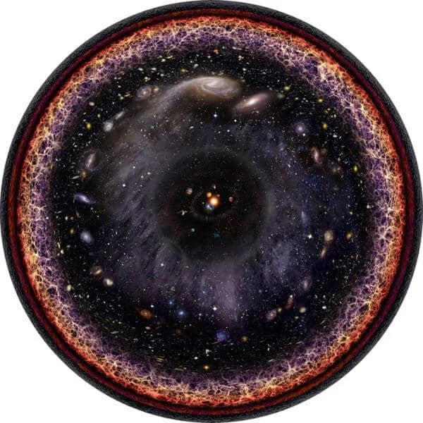 Túlkun listamanns á hinum sýnilega alheimi. http://en.wikipedia.org/wiki/Observable_universe